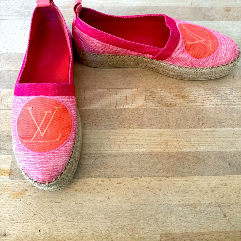 Louis Vuitton Seashore pink Espadrilles 39.5 Excellent Condition